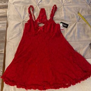 Stretch Lace Babydoll lingerie with thong